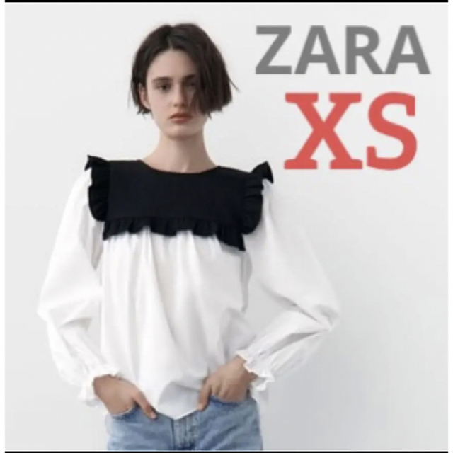 【新品未使用】ZARA ボリュームデザイン ポプリン トップス ブラウス