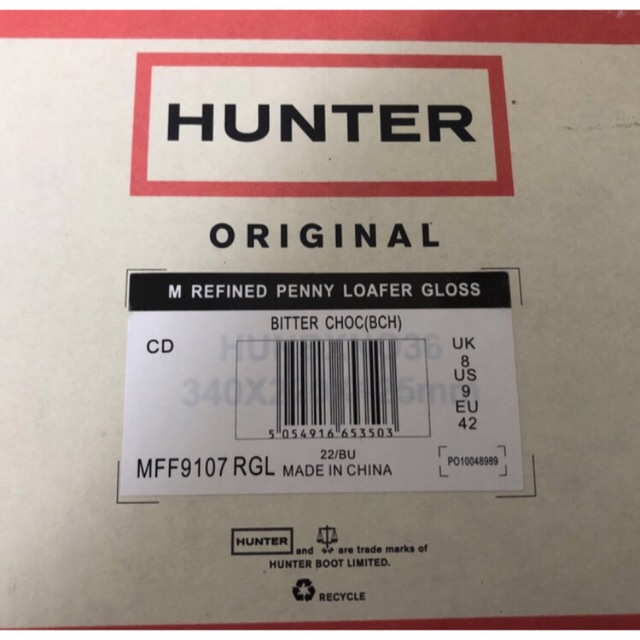 HUNTER(ハンター)の新品　ハンター　HUNTER レイン リファインド グロス ペニー  ローファー メンズの靴/シューズ(長靴/レインシューズ)の商品写真