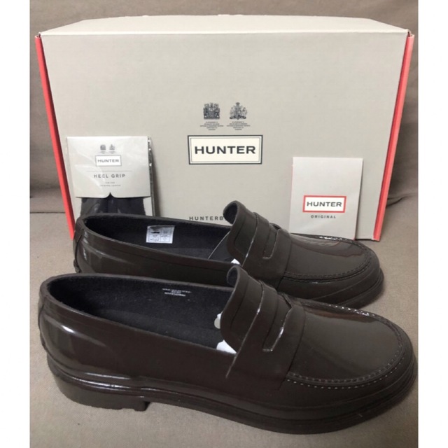 HUNTER(ハンター)の新品　ハンター　HUNTER レイン リファインド グロス ペニー  ローファー メンズの靴/シューズ(長靴/レインシューズ)の商品写真