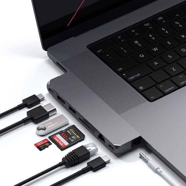 色: スペースグレイ】Satechi USB-C Proハブ Max 8in2 輝く高品質な