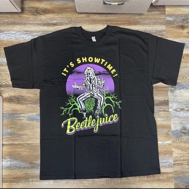 完売日本未発売ビートルジュースBeetlejuiceプリントTシャツブラックXL