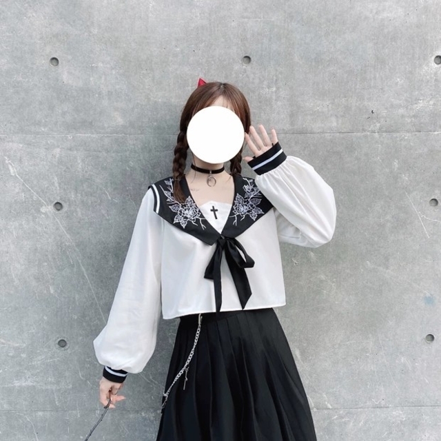 全商品オープニング価格! 暗黒薔薇 学園風 A16レディース クール 白