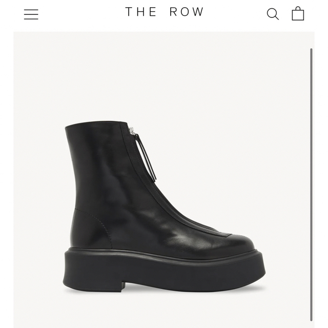 靴/シューズTHE ROW Zipped Boot I in Leather ブーツ 41