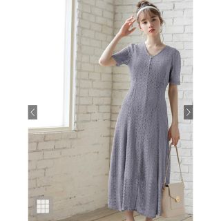 グレイル(GRL)のGRL レースワンピース[k8463u] ブルー M(ロングワンピース/マキシワンピース)