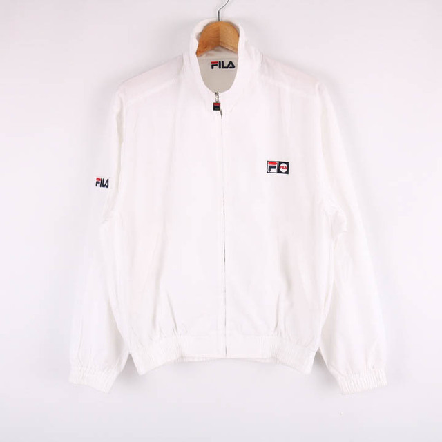 FILA(フィラ)のフィラ スイングトップ フルジップ ロゴ ジャケット ブルゾン トップス スポーツウェア レディース Mサイズ ホワイト FILA レディースのジャケット/アウター(その他)の商品写真