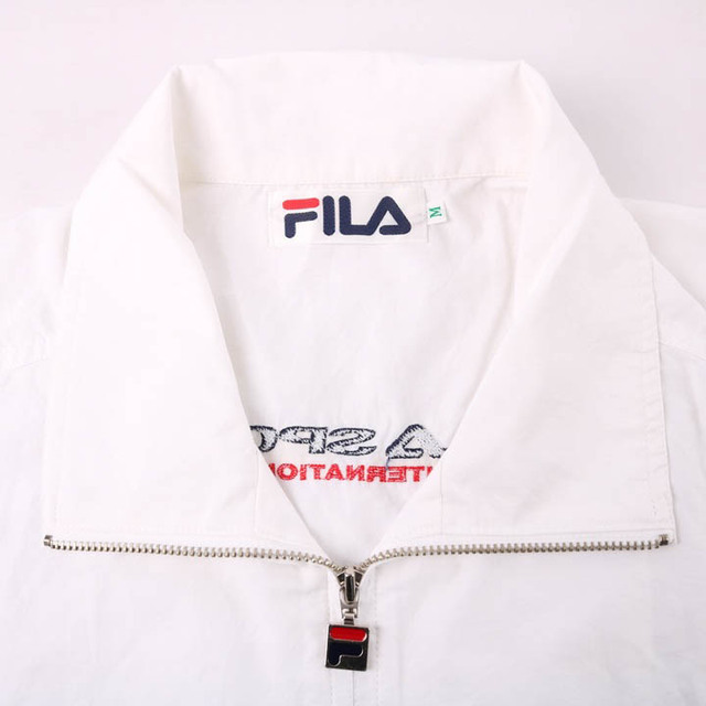 FILA(フィラ)のフィラ スイングトップ フルジップ ロゴ ジャケット ブルゾン トップス スポーツウェア レディース Mサイズ ホワイト FILA レディースのジャケット/アウター(その他)の商品写真