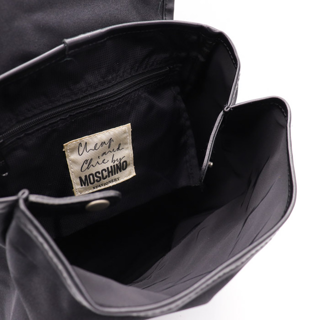 モスキーノ リュックサック デイパック ロゴ シンプル ブランド 鞄 黒 レディース ブラック MOSCHINO