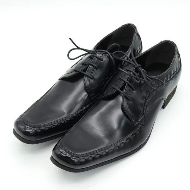 ラボラトーレ ビジネスシューズ 未使用 スクエアトゥ 外羽根 ドレスシューズ 紳士靴 黒 メンズ 26cmサイズ ブラック Lavoratore