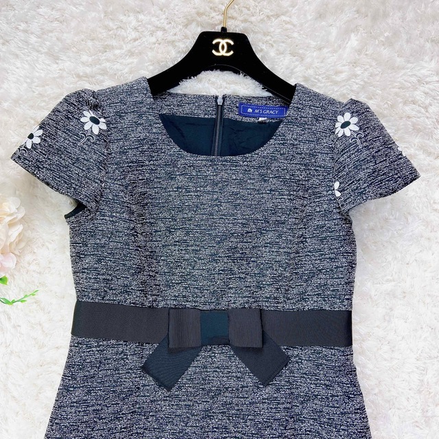 M'S GRACY - 美品 エムズグレイシー デイジー柄ワンピース ウエスト