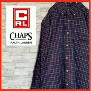 チャップス(CHAPS)の90s CHAPS チェックシャツ ワンポイント ラルフローレン チャップス M(シャツ)