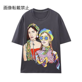 🎓3月新作🏫10805◇ガールプリント 半袖 Tシャツ(Tシャツ(半袖/袖なし))