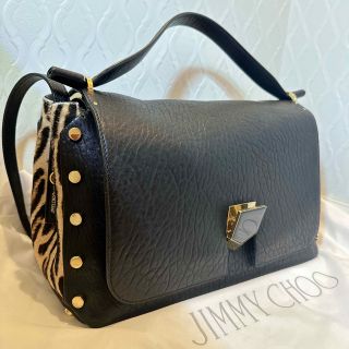 ジミーチュウ(JIMMY CHOO)のJIMMY CHOOジミーチュウ ロケットバッグ ハラコ ひょう柄 ハンドバッグ(トートバッグ)