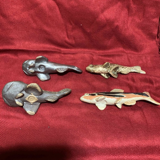 工房茶碗屋 泥魚 松尾昭典:作品 4匹セット