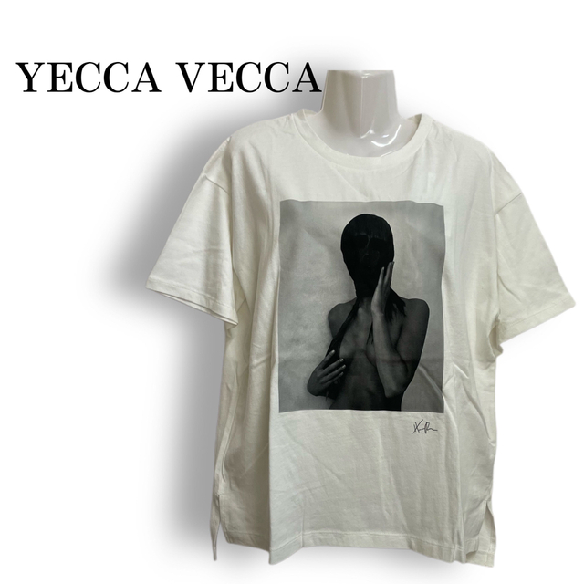 YECCA VECCA(イェッカヴェッカ)の【新品タグ付き】YECCA VECCA  Tシャツ  プリント 白 フリー レディースのトップス(Tシャツ(半袖/袖なし))の商品写真