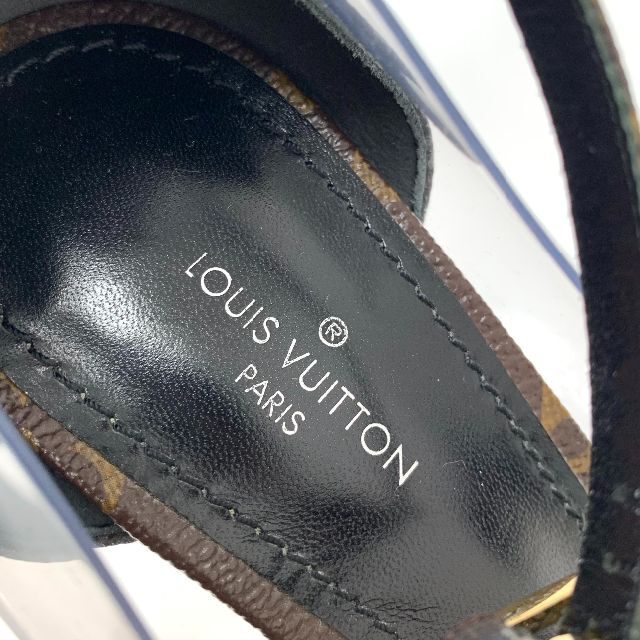 LOUIS VUITTON(ルイヴィトン)の6190 ヴィトン レザー クリア モノグラム パンプス ブラウン レディースの靴/シューズ(ハイヒール/パンプス)の商品写真