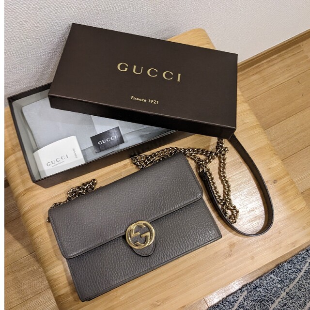 Gucci - 【グリーンさま用】超美品GUCCIチェーンウォレット定番 (匿名