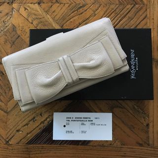 サンローラン(Saint Laurent)のサンローラン 薄いピンクベージュの長財布(財布)