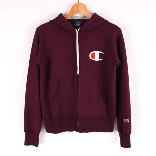 チャンピオン(Champion)のチャンピオン ロゴパーカー 長袖 フルジップ トップス スポーツウェア スウェット スエット レディース Mサイズ パープル Champion(パーカー)