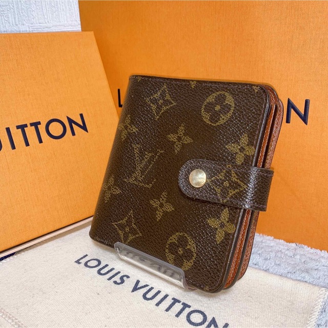 LOUIS VUITTON(ルイヴィトン)の【美品】 ルイヴィトン コンパクトジップ モノグラム ラウンドファスナー 財布 レディースのファッション小物(財布)の商品写真