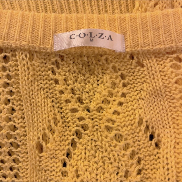 COLZA(コルザ)の美品★COLZA★コルザ★イエローセーター★カーディガン★M レディースのトップス(カーディガン)の商品写真