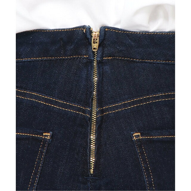 【インディゴブルー(RISW)】(W)Exposed Buttons Denim Shorts 5