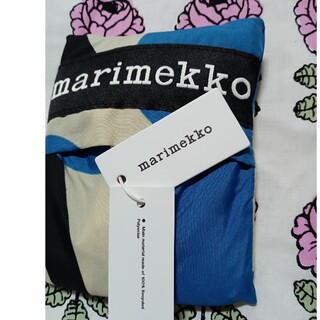 マリメッコ(marimekko)のマリメッコ　ウニッコ　エコバッグ　ブルー×ホワイト(エコバッグ)