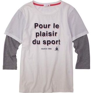 ルコックスポルティフ(le coq sportif)の新品タグ付★ルコックスポルティフ★7分袖レイヤードシャツ★4,290円の品★白S(Tシャツ(長袖/七分))