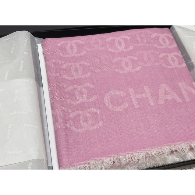 CHANEL シャネル　ココマーク　ストール　マフラー　ピンク　新品　未使用