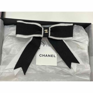 CHANEL シャネル ヘアアクセサリー バレッタ リボン ブラック 黒 新品