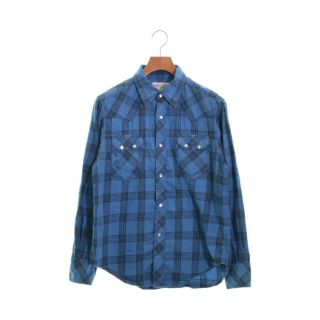 ササフラス(SASSAFRAS)のSASSAFRAS ササフラス カジュアルシャツ S 青x黒(チェック) 【古着】【中古】(シャツ)