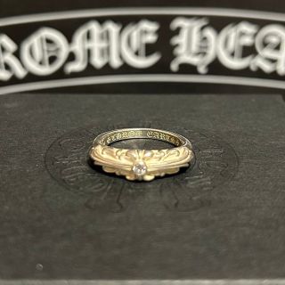 クロムハーツ(Chrome Hearts)の【正規品】【新品仕上げ商品】クラシックフローラルクロスリングwith１Ｐダイヤ (リング(指輪))