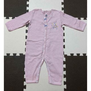 プチバトー(PETIT BATEAU)のプチバトー 長袖ロンパース　12m 74cm(ロンパース)