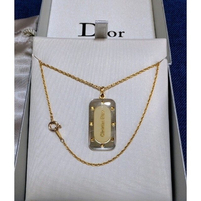 最終SALE ほぼ未使用】Christian Dior ネックレス プレート-