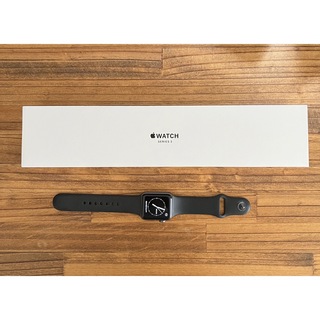 アップルウォッチ(Apple Watch)のApple Watch Series 3(GPSモデル)- 38mmスペースグレ(腕時計(デジタル))