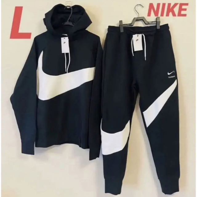 NIKE(ナイキ)のナイキ　NIKE ビッグスウッシュ　パーカー　スウェットパンツ　上下セット　L メンズのトップス(パーカー)の商品写真