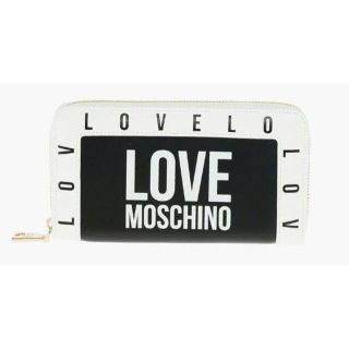 モスキーノ(MOSCHINO)のLOVE MOSCHINO ラブモスキーノ 長財布 ブラック ホワイト(財布)