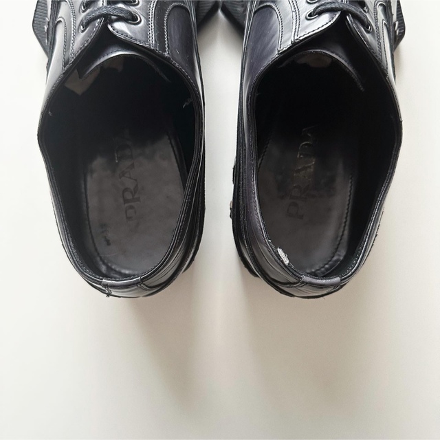 名作 PRADA プラダ 12aw 幾何学 ドレスシューズ