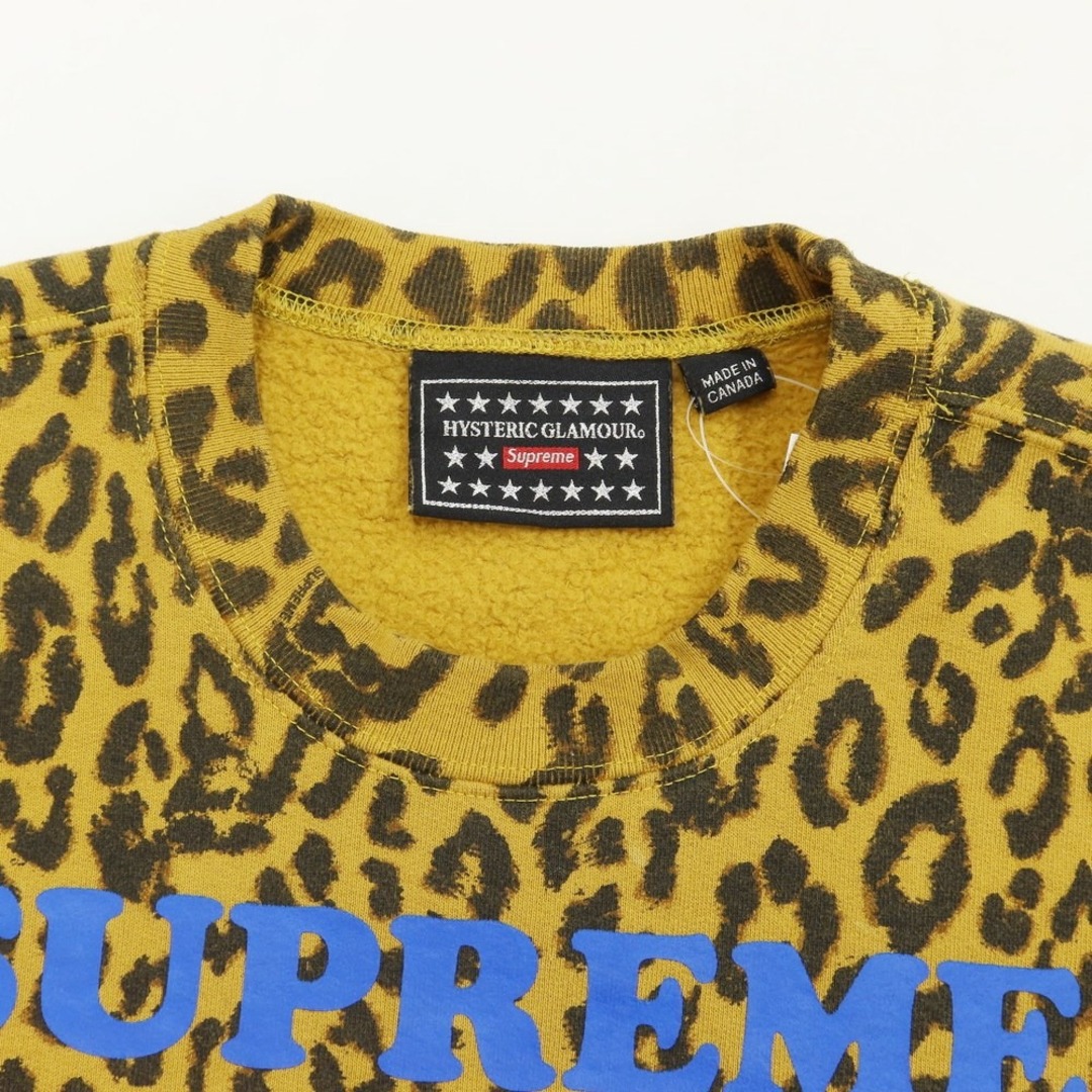 【中古】シュプリーム Supreme 2021年春夏 HYSTERIC GLAMOUR Crewneck コットン レオパード  スウェット【サイズS】【メンズ】