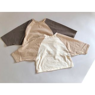 新品　バイカラーロンT  女の子　男の子　長袖　トップス　春秋冬　Tシャツ(Tシャツ/カットソー)