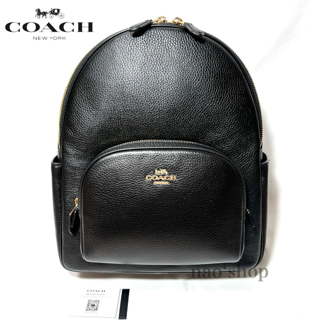 【新品】COACH コーチ コート バックパック ブラック