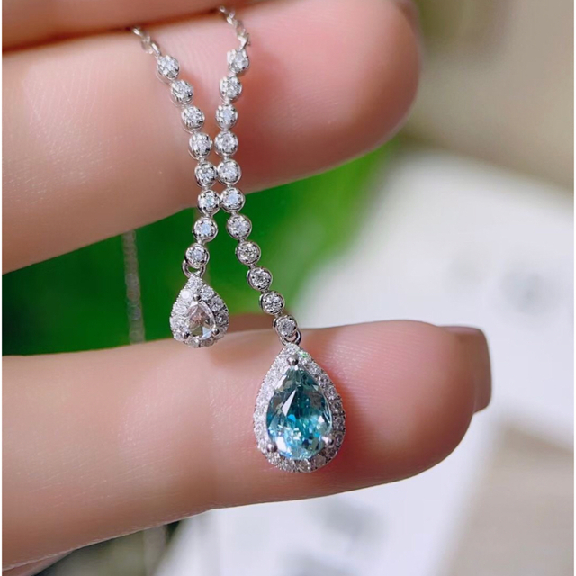 天然パライバトルマリン ダイヤ ネックレス0.86ct k18 ¥ | labiela.com