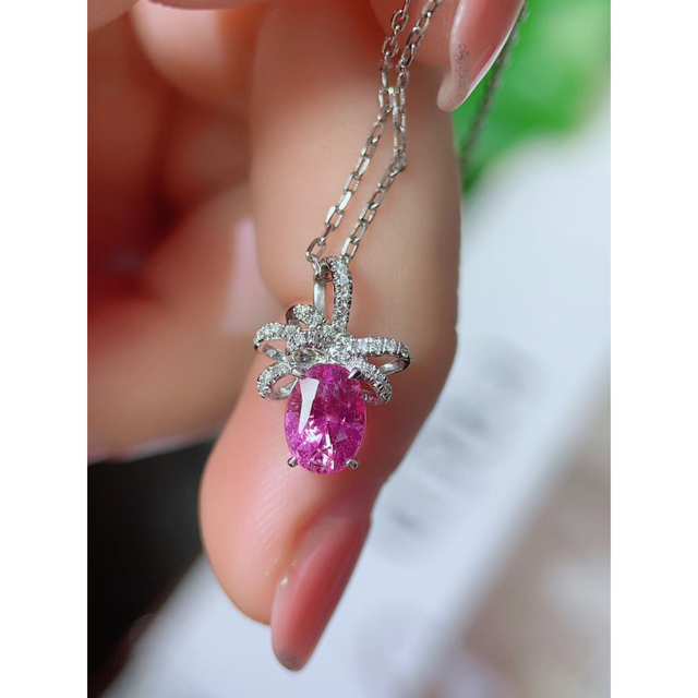 天然 パープル サファイア ダイヤ ペンダントトップ1.56ct k18 ¥ 3