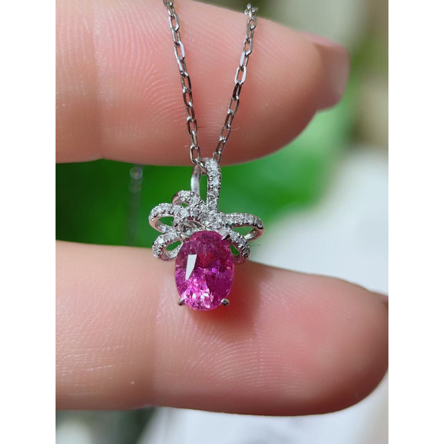 天然 パープル サファイア ダイヤ ペンダントトップ1.56ct k18 ¥ 1