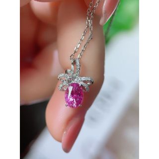 天然 パープル サファイア ダイヤ ペンダントトップ1.56ct k18 ¥