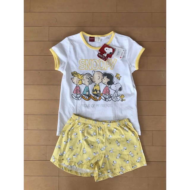 ZARA KIDS(ザラキッズ)の新品　ZARA GIRL 140cm スヌーピー  パジャマ　半袖 キッズ/ベビー/マタニティのキッズ服女の子用(90cm~)(パジャマ)の商品写真