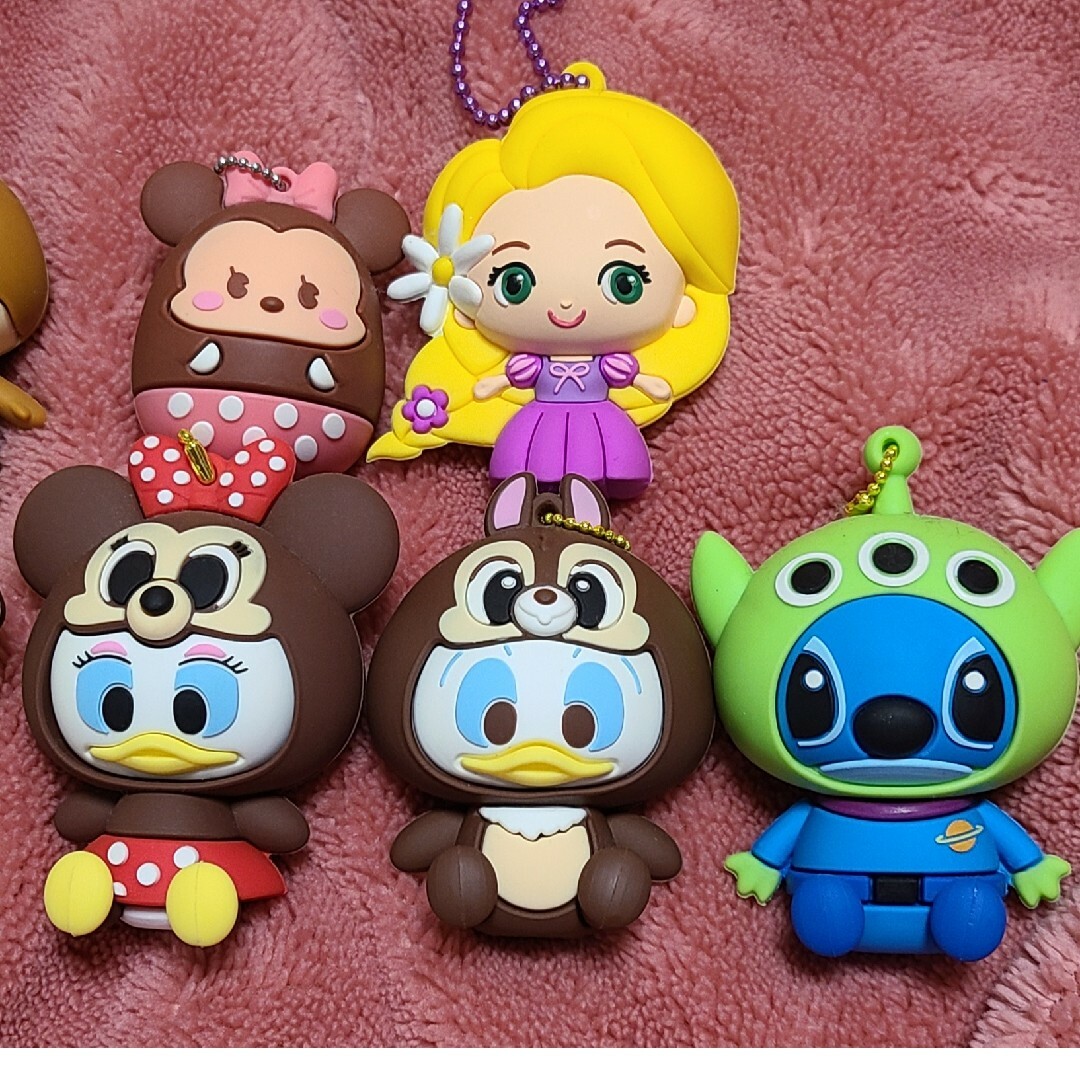 Disney(ディズニー)のディズニー　ラバー　マスコット　キーホルダー　クレーンゲーム エンタメ/ホビーのおもちゃ/ぬいぐるみ(ぬいぐるみ)の商品写真