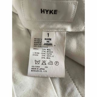 HYKE ハイク ウールモヘア リブパンツ　ブラック