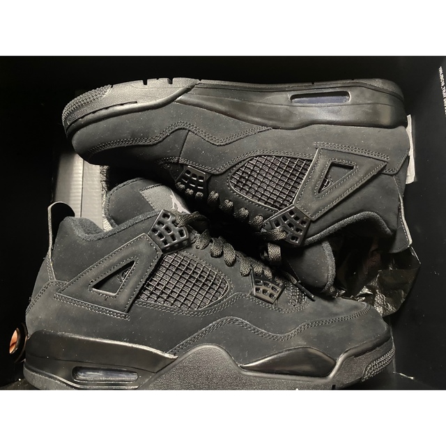 スニーカー NIKE - NIKE AIR JORDAN 4 RETRO BLACK CAT US9.5