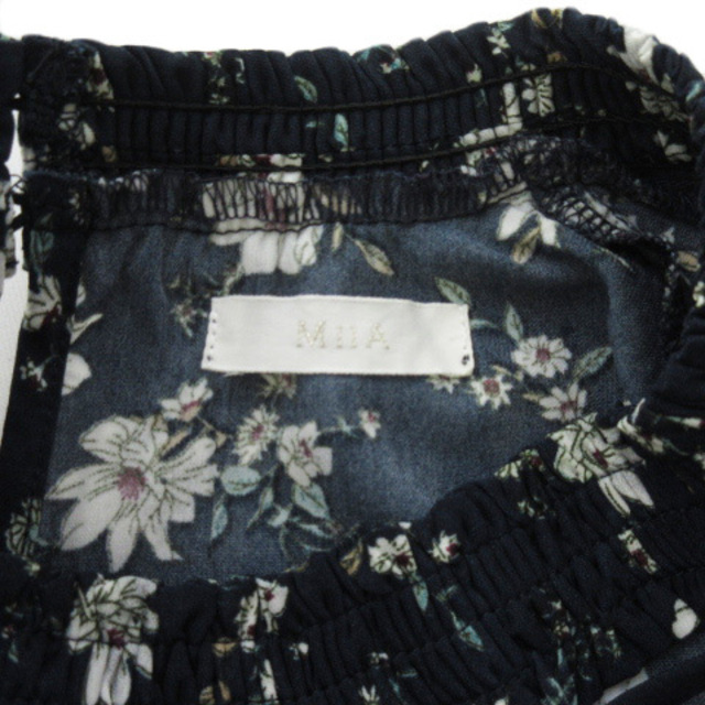 MIIA(ミーア)のミーア MIIA カットソー ブラウス 花柄 リボン 半袖 F  レディースのトップス(カットソー(半袖/袖なし))の商品写真