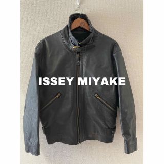 イッセイミヤケ(ISSEY MIYAKE)のDUETRIO Issey Miyake イッセイミヤケ　ホースレザージャケット(レザージャケット)